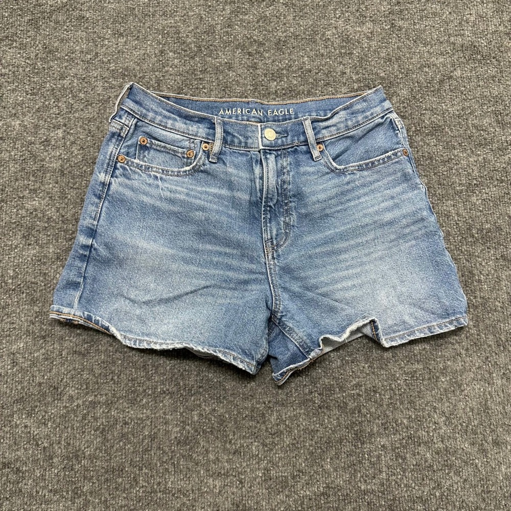 American Eagle Shorts Womens Size 4 Denim Raw Hem High Waisted Casual Stretch